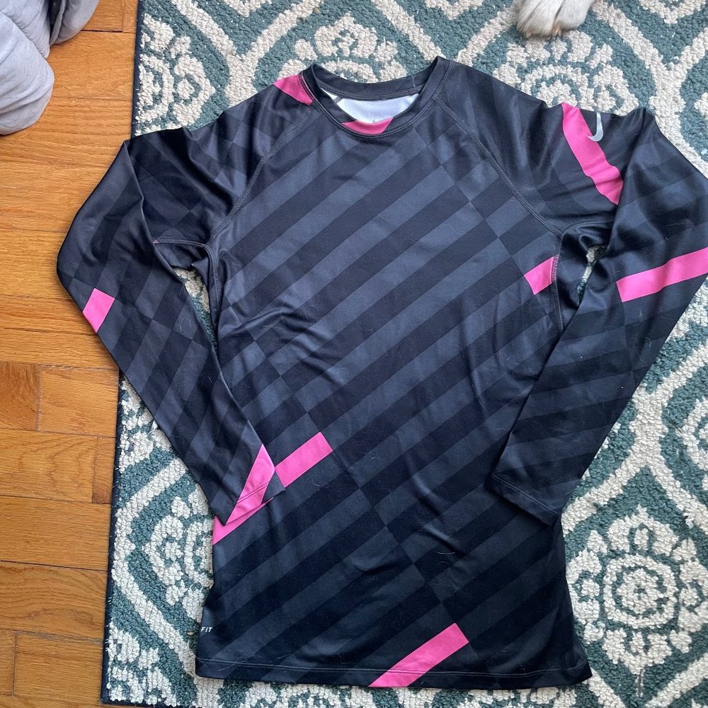 NIKE Pro Combat Dri-Fit Fleece lined long sleeve